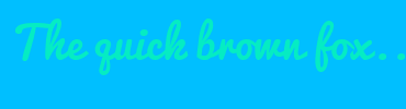 Image with Font Color 05ECC3 and Background Color 00BFFF